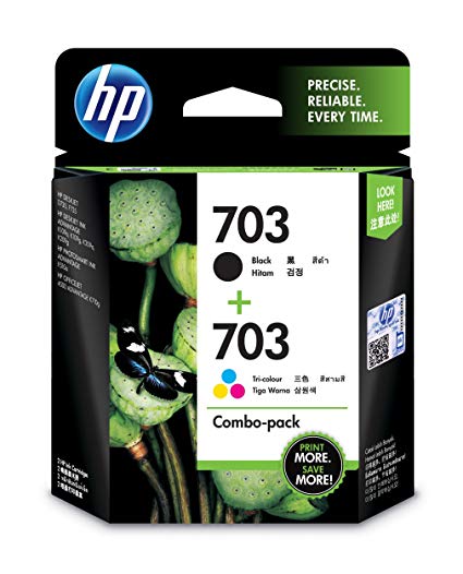 HP 703 Tricolor/Black Combo Ink Cartridge